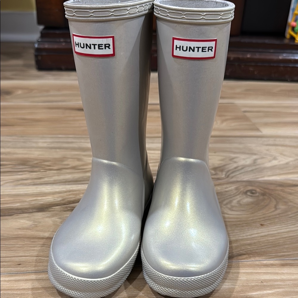Hunter Metallic Silver Rain Boots